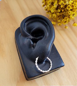 Argola Singapura 17mm- Prata 925