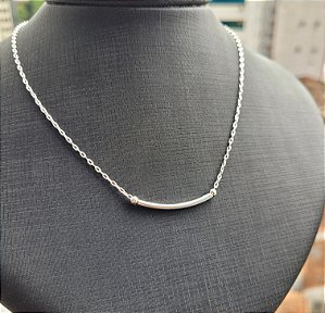 Colar Tubo Horizontal - Prata 925