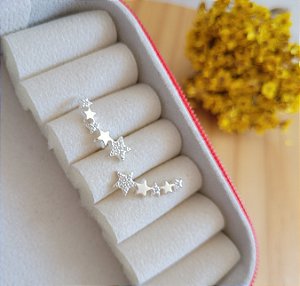 Brinco Ear Cuff 5 1Estrelas - Prata 925