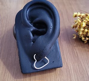 Argola Coração 15 mm - Prata 925