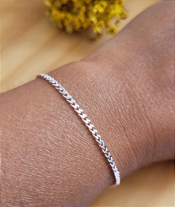 Pulseira Grumet infantil - Prata 925
