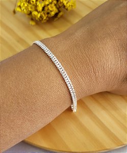 Pulseira Grumet Dupla - Prata 925