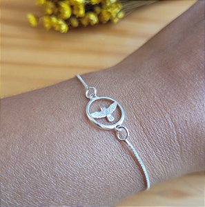 Pulseira Espírito Santo Vazada - Prata 925