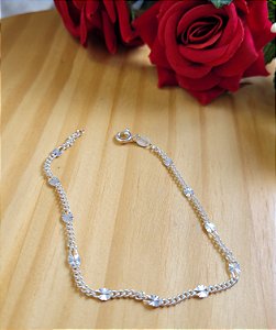 Pulseira Grumet c/ trevo F60 - Prata 925