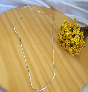 Colar Rabo de Rato 4 Lados F 40 - Prata 925