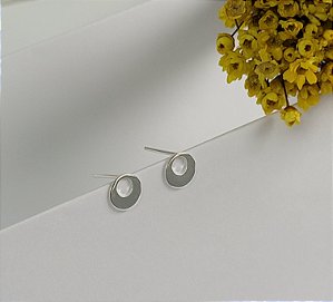 Brinco Redondo Chapa Lisa 7,8 mm - Prata 925