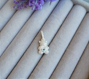 Pingente Urso Cravejado Click - Prata 925