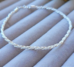 Pulseira Cordão Baiano 2,6 mm  - Prata 925