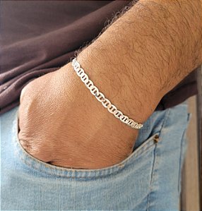 Pulseira Tampinha Flat F120- Prata 925