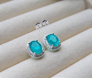 Brinco Cravejado Fusion - Prata 925