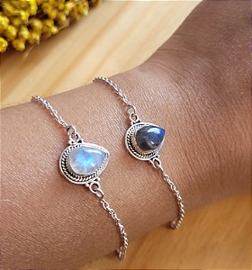 Pulseira Pedra da Lua - Prata 925
