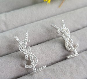 Brinco Laurent Cravejado - Prata 925