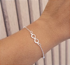 Pulseira bolas e infinito - Prata 925