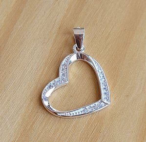 Pingente Coração Mel - Prata 925