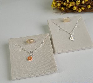 Colar Infantil Flor Resina - Prata 925