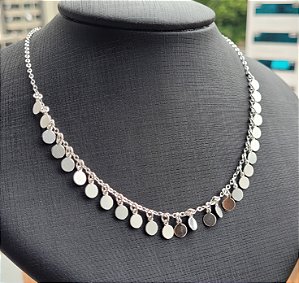 Colar Medalhas Boho - Prata 925
