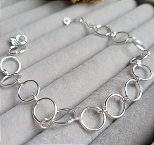 Pulseira Circulos 9 mm - Prata 925