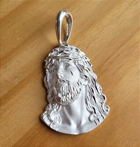 Pingente Face de Cristo - Prata 925