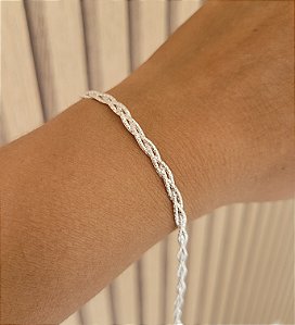 Pulseira Trança F3 - Prata 925