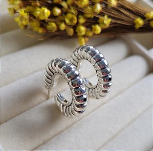 Meia Argola Eletroformação Gio - Prata 925