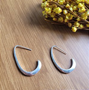 Argola Lisa Anzol - Prata 925