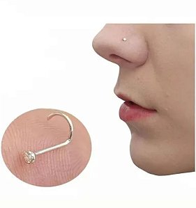 Piercing Nariz Zirc. Embutida - Prata 925