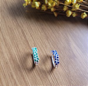 Piercing Fake Cravação Color - Prata 925