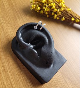 Piercing fake Dois fios c/ Ponto de luz - Prata 925