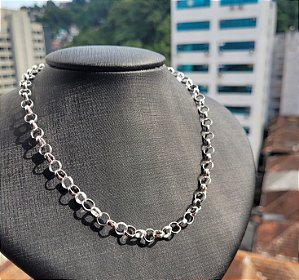 Colar Elo Português 6,5mm - Prata 925