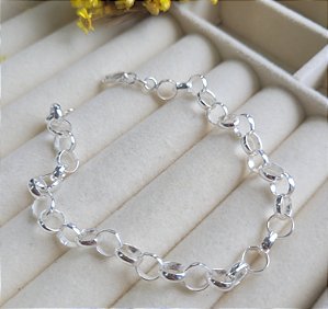 Pulseira Elo Português 6,5mm - Prata 925