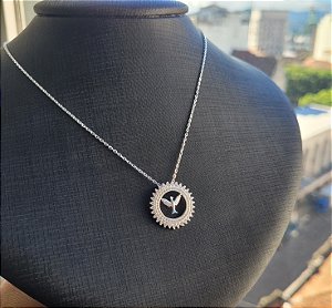 Colar Espírito Santo Zircônias- Prata 925