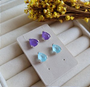 Brinco Gota Fusion- Prata 925