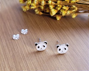 Brinco Infantil Panda - Prata 925