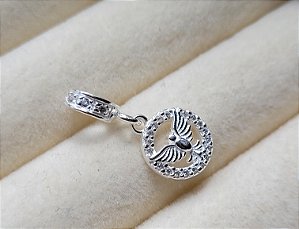 Berloque Espírito Santo Cravejado - Prata 925