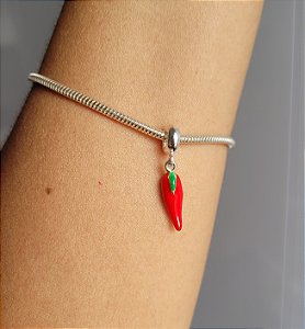 Berloque Pimenta Resina - Prata 925