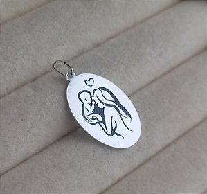 Pingente Mãe e Filho - Prata 925