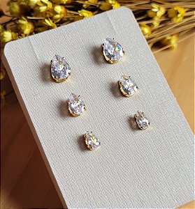 Trio Garra Gota - Semijoias