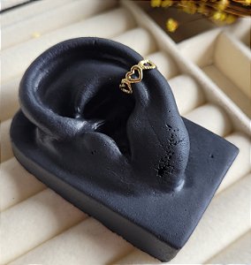 Piercing Fake Corações - Semijoias 18k
