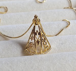Colar Nossa Senhora Aparecida - Semijoia 18k