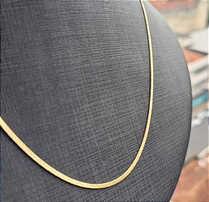 Colar Laminda 1,6 mm x 0,6 mm - Semijoia 18k