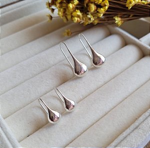 Brinco Anzol Gota - Prata 925