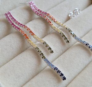 Brinco Riviera 2 Fios - Prata 925