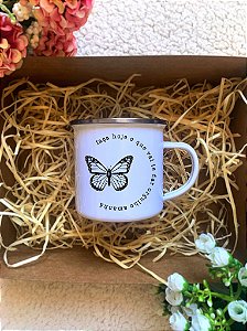 Caneca Inox Esmaltada - Personalizada