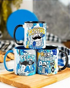 Caneca Dia dos Pais - Alça e interior colorido