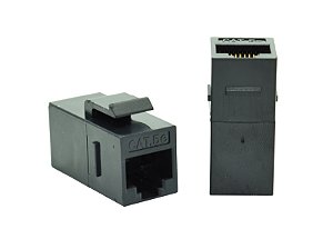 EMENDA RJ45 CAT5e UTP JACK FÊMEA PT