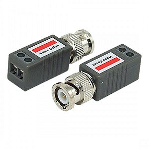BALUN PARA VIDEO CFTV BNC COM BORNE DE PARAFUSOS.