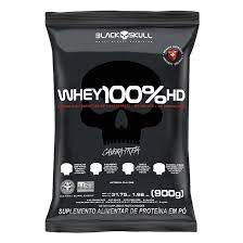 Whey 100% HD Black Skull - Refil 900g