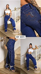 CALÇA JEANS CARGO WID LEGG