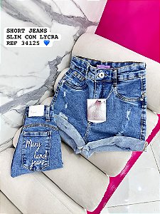 SHORT JEANS COM LYCRA
