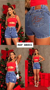 SHORT JEANS COM LYCRA